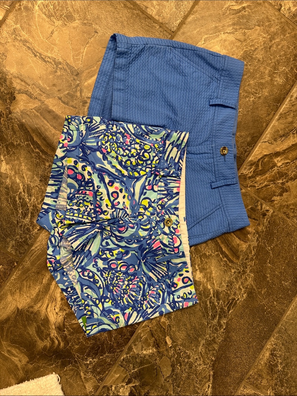 Lilly Pulitzer Blue Multi Printed and Solid Blue Women’s Shorts